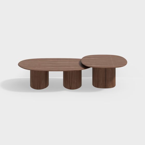 Streamlined Round Table 3D model