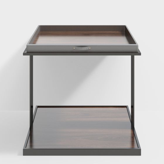 Elegant Double Layer Tray Table 3D model