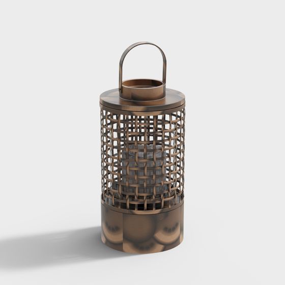 Vintage Lantern Low-Poly 3D model