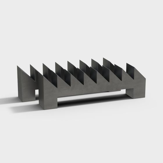 Concrete Stair Bridge 3D model