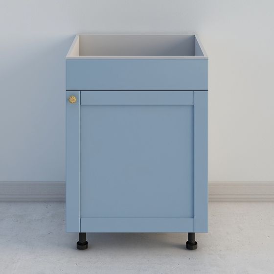 ตู้ตั้งพื้นบานทึบเดี่ยว 8460 สีคราม