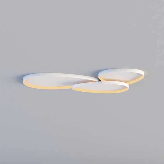 Orange Cream Color Main Ceiling Lamp 3D Model for Lighting