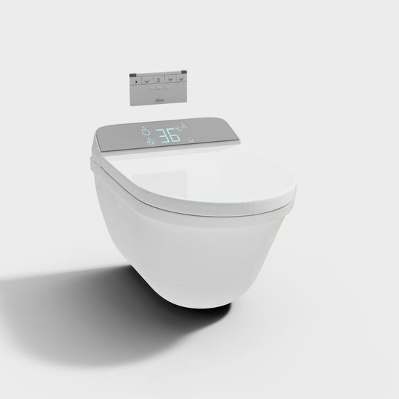 Futuristic Smart Toilet 3D model