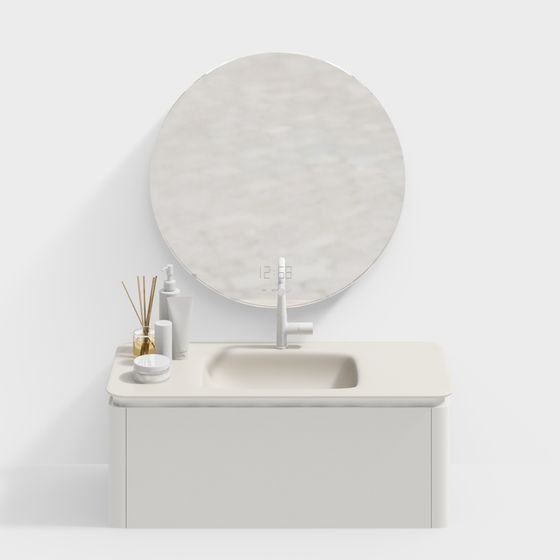 Minimalist Bathroom Vanity 3D model