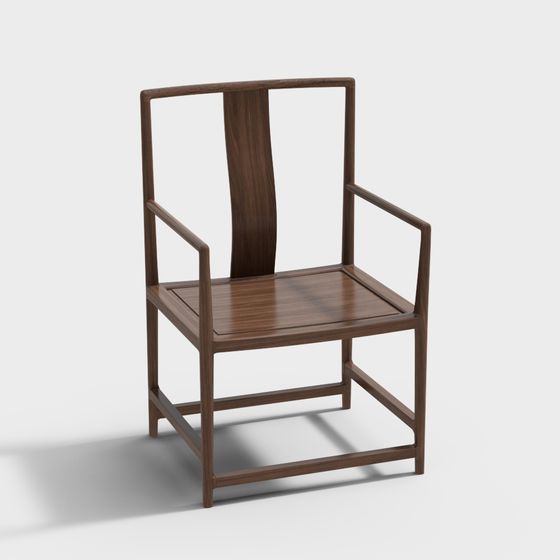 Stylish Minimalist Chinese Chair 3D Model for Creative Spaces