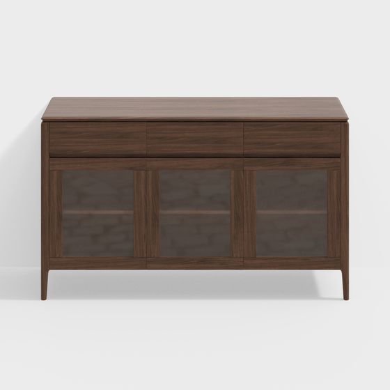 Mid-Century Modern Console Table 3D model
