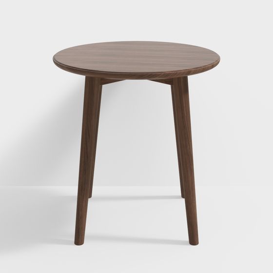 Elegant Low-Poly Round Table 3D model for Contemporary Spaces