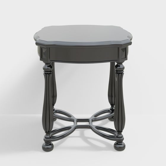 Vintage Style Side Table 3D model for Interior Design