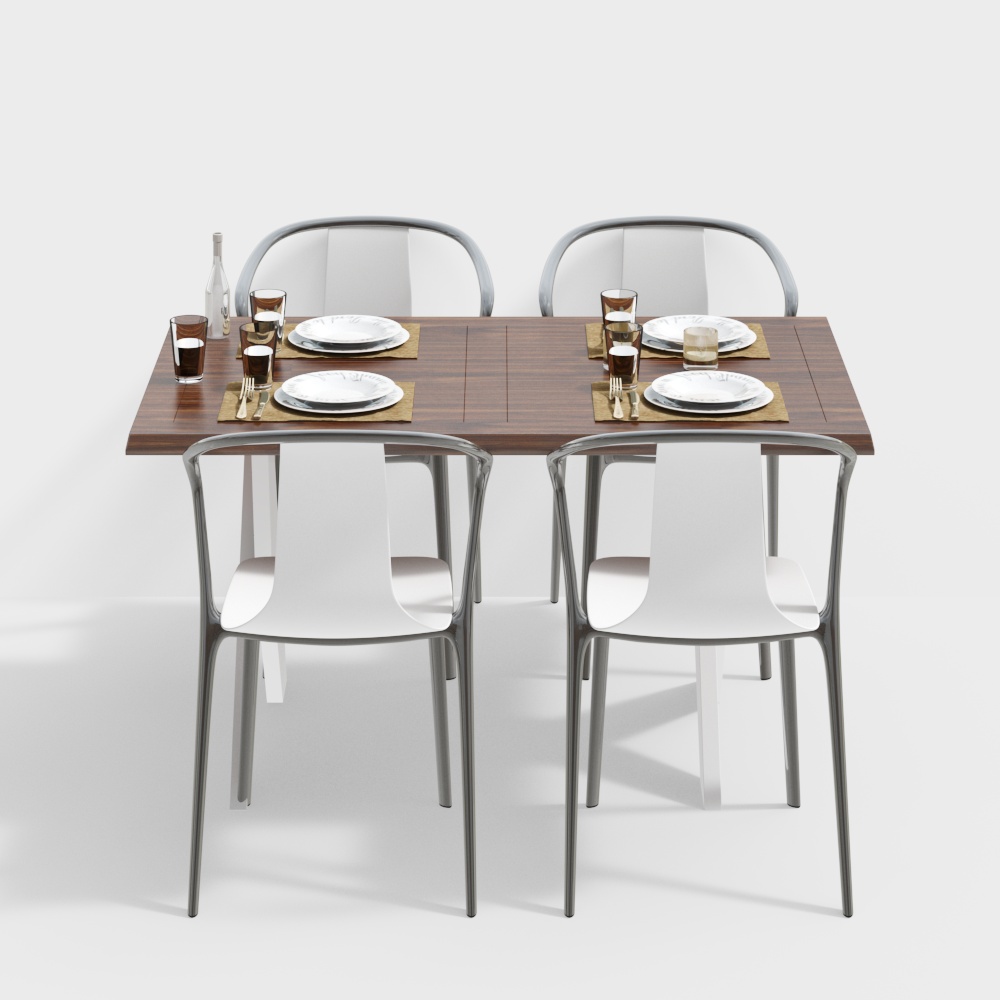 Set Tavolo e Sedia da Pranzo Scandinavo