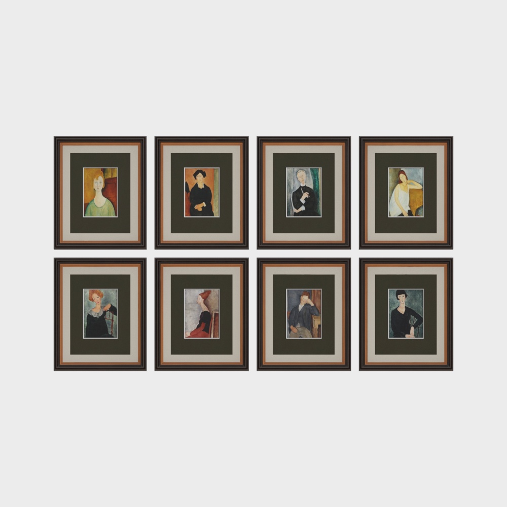 Set di Dipinti Decorativi Francesi