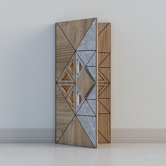 Geometric Door 3D model for Modern Spaces