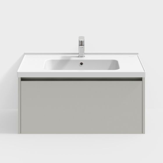 Modern Minimalist Bathroom Cabinet 3D model