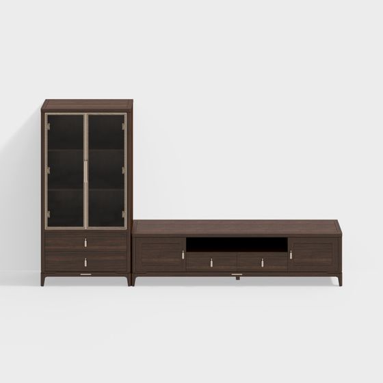Elegant 3D Model TV Cabinet and Display Unit