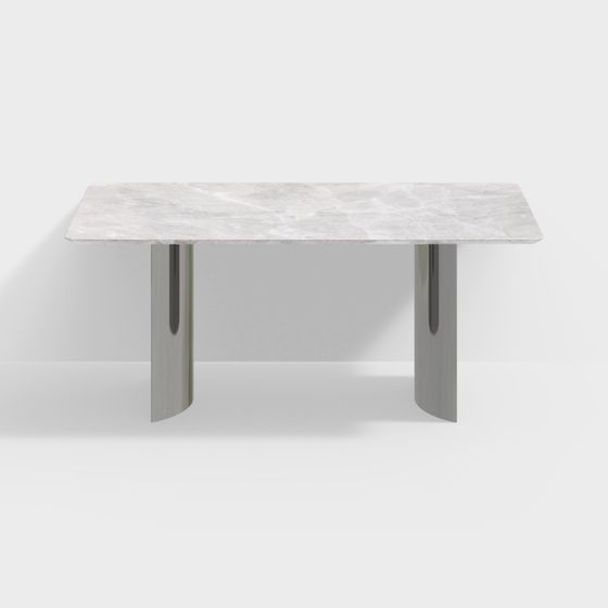 Elegant Marble Dining Table 3D model