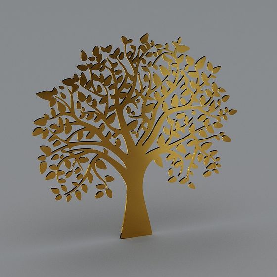 Golden CNC Tree 3D Model
