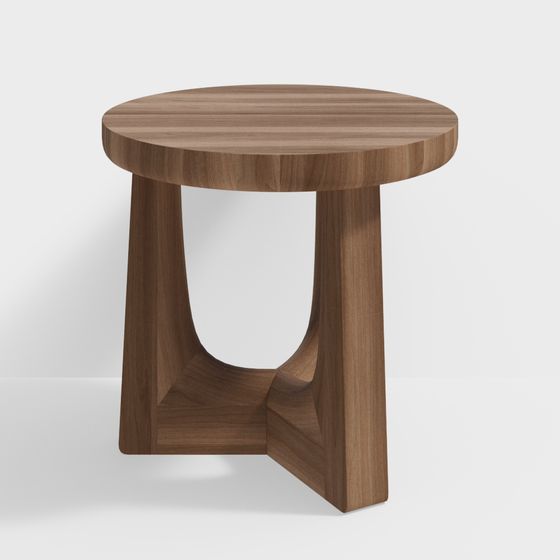 Stylish Wooden Table 3D model for Contemporary Interiors