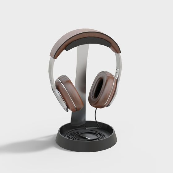 Stylish Headphone Stand 3D model for Creative Projects