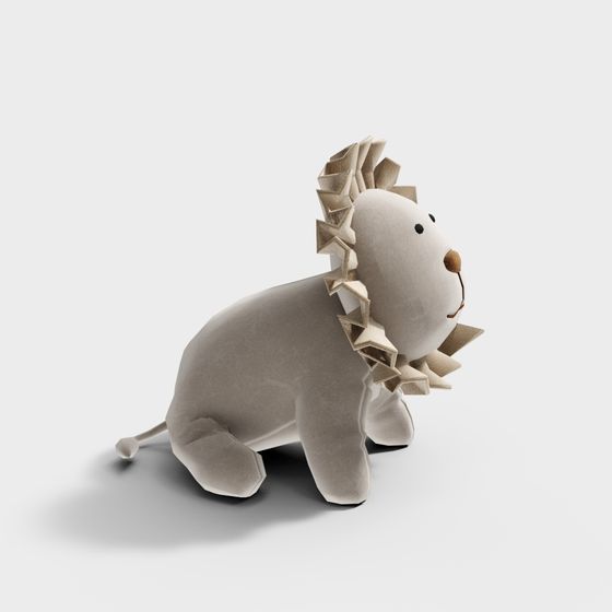 Charming Low-Poly 3D Lion Model for Kids' Projects