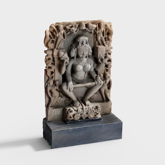 Ancient Goddess Sculpture 3D Model