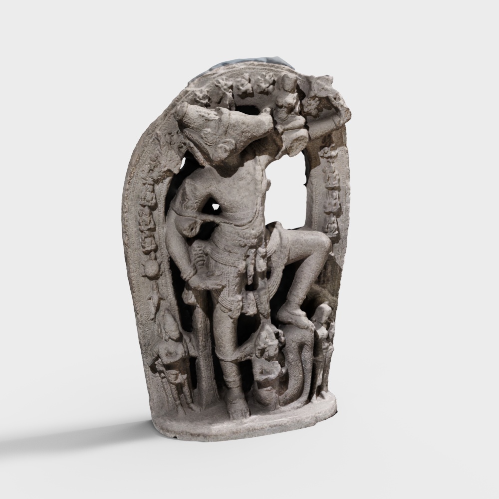 Stone Warrior 3D model - A Fusion of History and Art