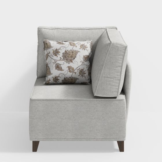 Cozy Corner Sofa Chair 3D model for Modern Interiors