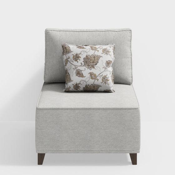 Cozy Corner 3D model Sofa Chair for Modern Spaces