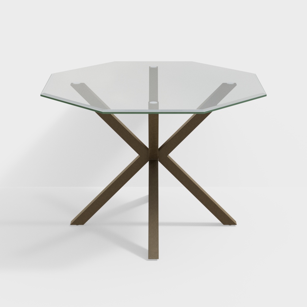 Table à manger en verre Chromcraft TG45OC-KB03