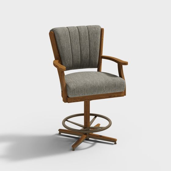 Stylish Rotating Office Chair 3D model for Creative Spaces