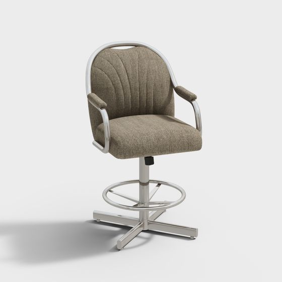 Elegant Vintage Office Chair 3D model for Creative Spaces