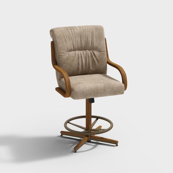 Stylish Vintage Office Chair 3D model