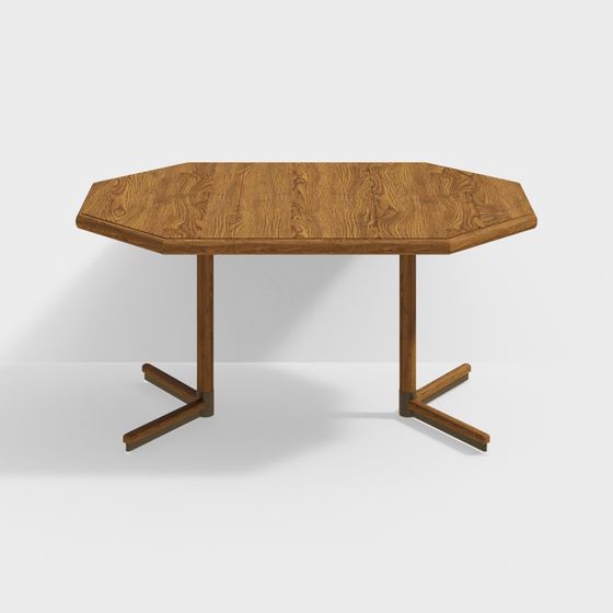 Stylish Octagonal Dining Table 3D model for Modern Interiors