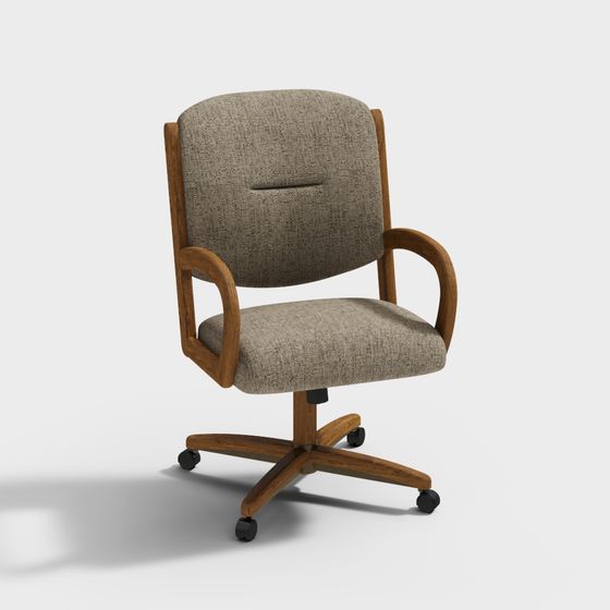 Retro Office Chair 3D Model for Elegant Spaces