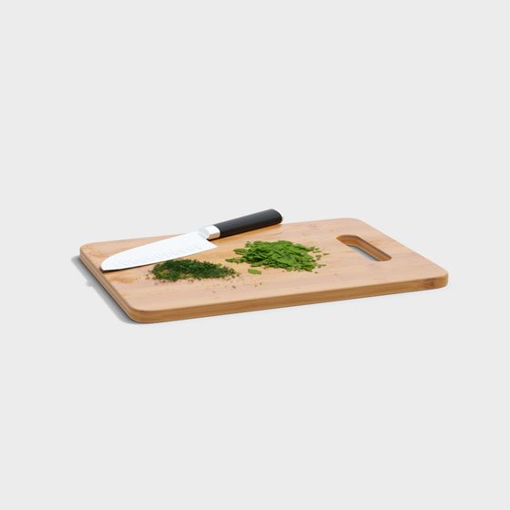 Chopping Board and Knife Set 3D model