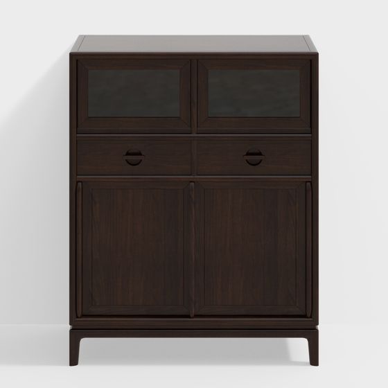 Elegant Storage Cabinet 3D model for Modern Interiors