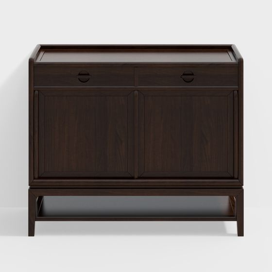 Minimalist Storage Cabinet 3D model for Modern Interiors