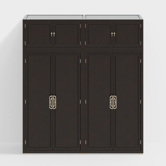 Elegant Chinese Wardrobe 3D model for Modern Design
