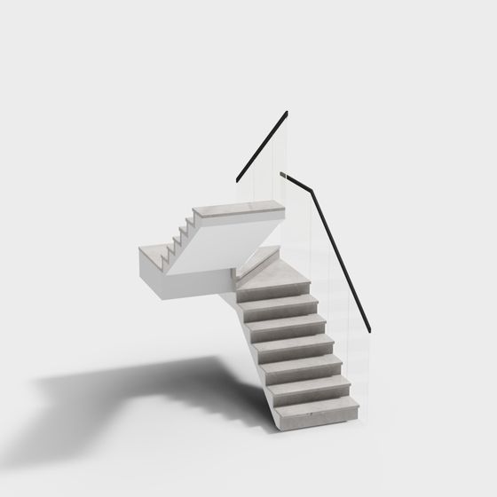 Sleek Modern Staircase 3D model