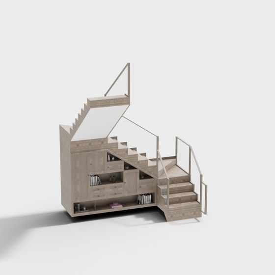 Urban Alley Staircase 3D model