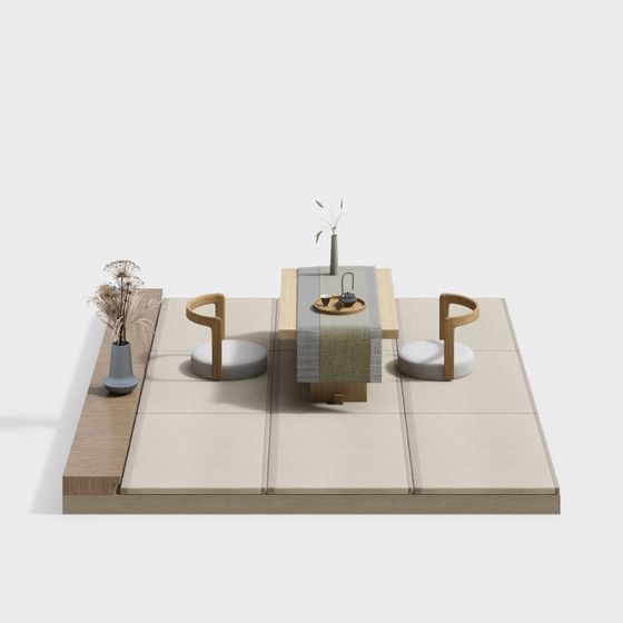 Japanese Tea Room 3D model for Tranquil Spaces