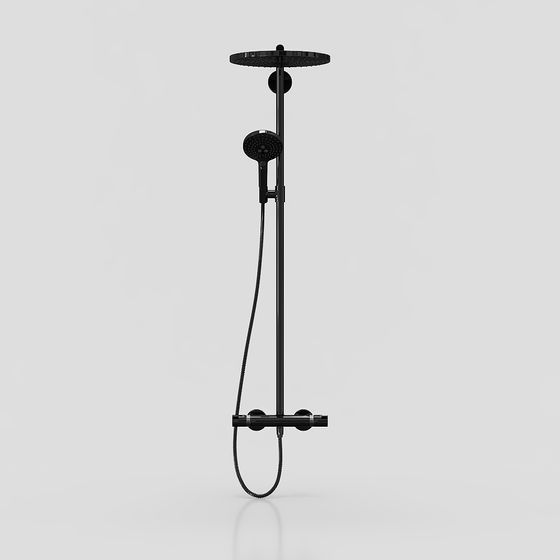 Stylish Shower System 3D model for Contemporary Spaces