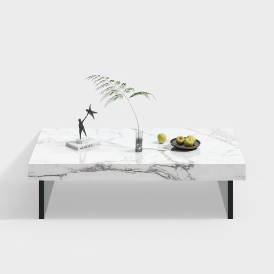 Stylish Marble Coffee Table 3D model