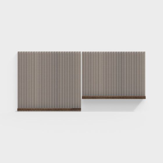 Bamboo Curtain Low-Poly 3D model for Designers