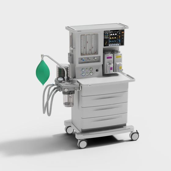 Highly Detailed Anesthesia Machine 3D model