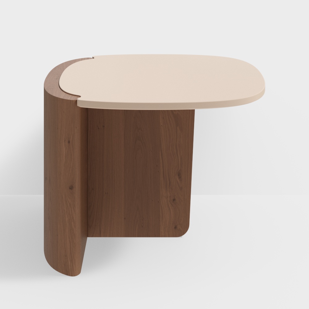 Streamlined Side Table 3D Model – Modern Minimalist Design