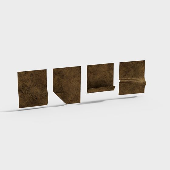 Bronze Texture Corner 3D model for Creatives