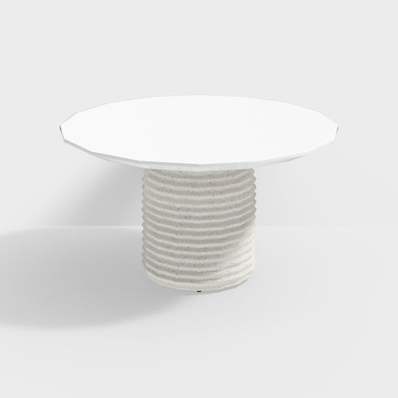 Elegant Concrete Texture Coffee Table 3D model