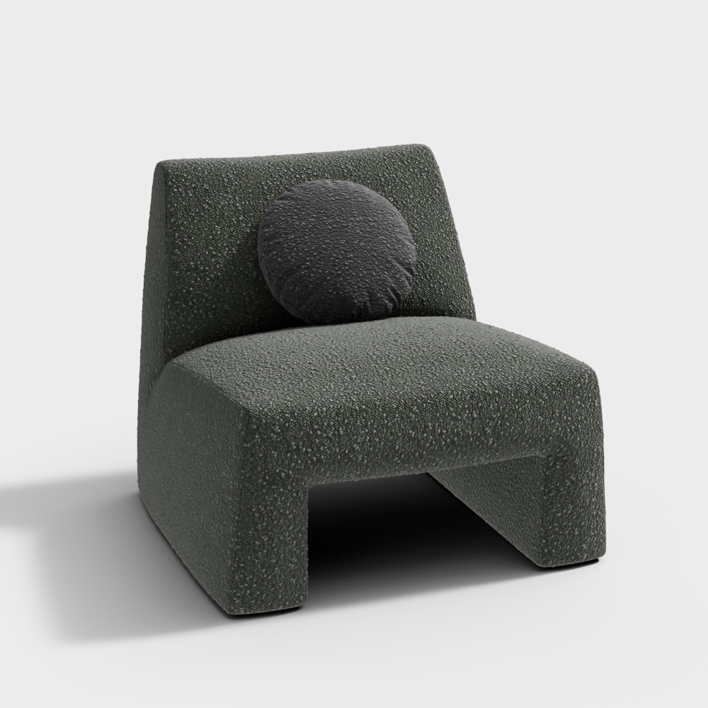 Chaise d'appoint en boucle verte DARIO