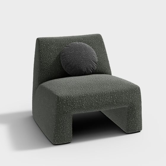 Chaise d'appoint en boucle verte DARIO