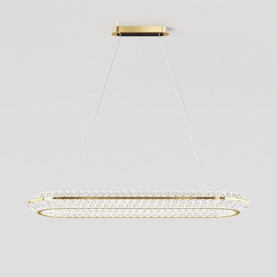 Elegant Low-Poly Chandelier 3D model