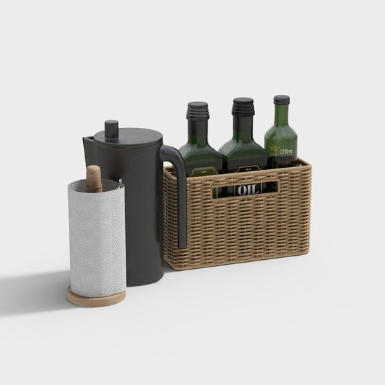 Modern Kitchen Accessories 3D Model